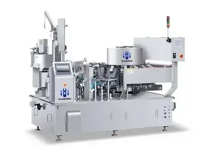 Вакуумная упаковочная машина для готовых пакетов с объемным стаканным дозатором